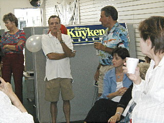Kuykendall opens LB campaign office, Aug. 14/04