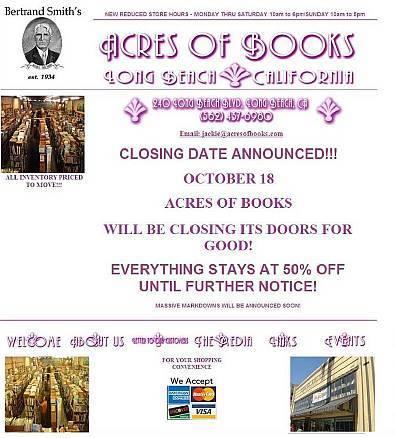 Acres of Books website, Sept. 7/08