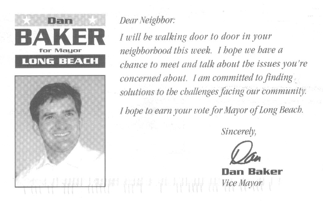 Baker postcard, July, 2001