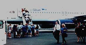 JetBlue plane on tarmac