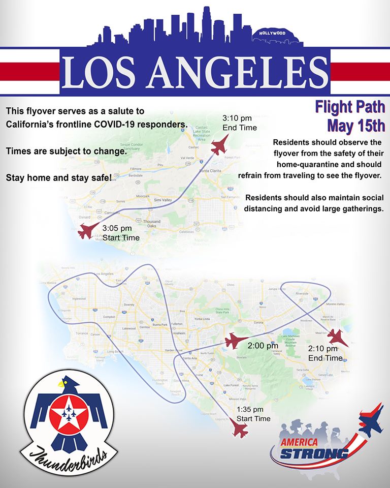 Details On USAF Thunderbirds Friday Flyover (Map & Times); Part Of ...